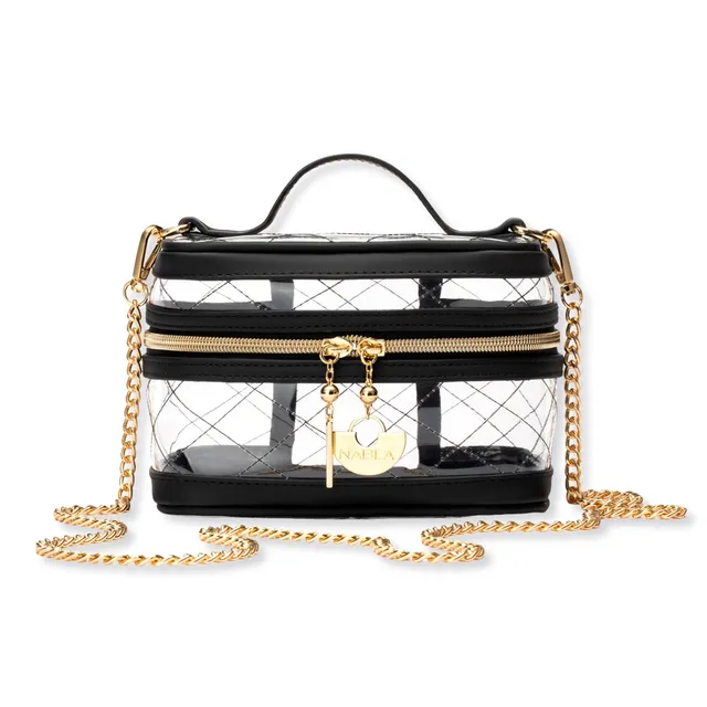 nabla-cosmetics-showcase-vanity-box-black-borsa-beauty-trasparente-a-spalla image 1