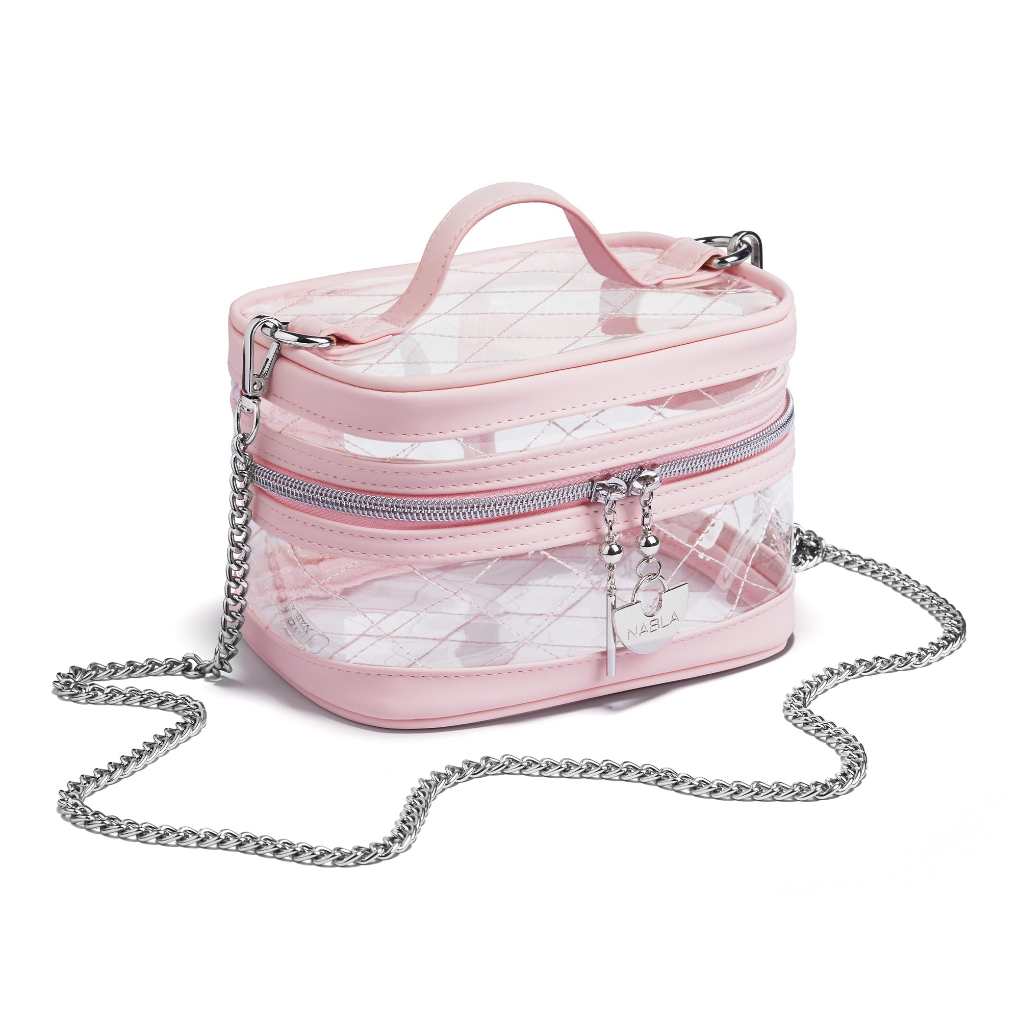 nabla-cosmetics-showcase-vanity-box-pink-borsa-beauty-trasparente-a-tracolla image 2