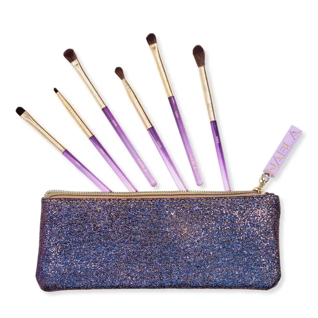 nabla-cosmetics-amethyst-detail-eye-brush-set-set-6-pennelli-occhi-pochette image 1