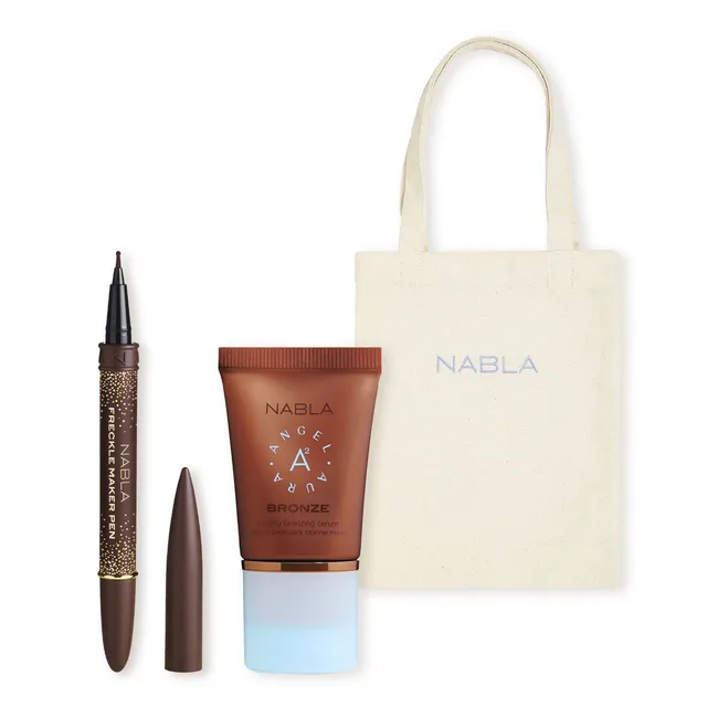 nabla-cosmetics-freckle-sun-kissed-set-freckle-maker-pen-angel-aura-bronze-mini image 1