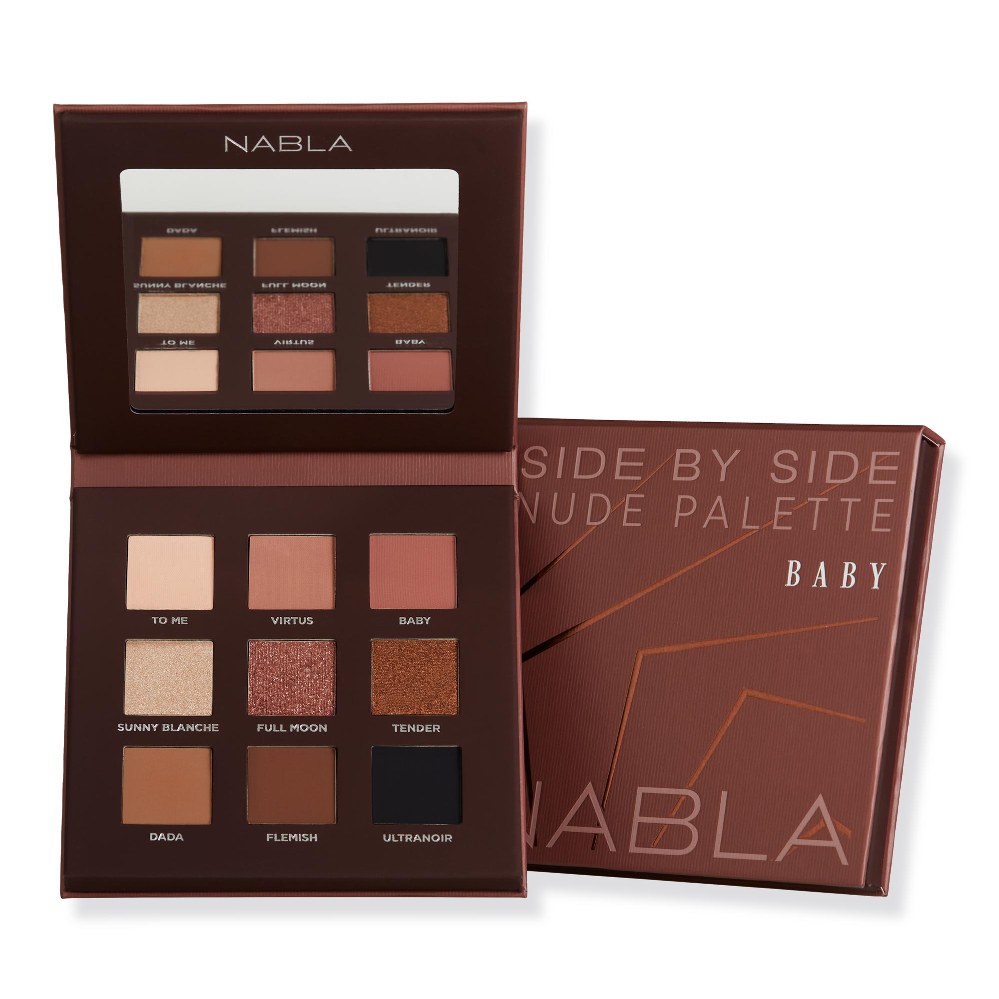 nabla-cosmetics-side-by-side-nude-palette-baby-palette-9-ombretti-nude image 1